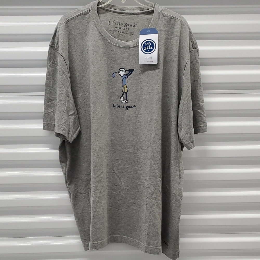 Life is Good Men's Gray T-Shirt